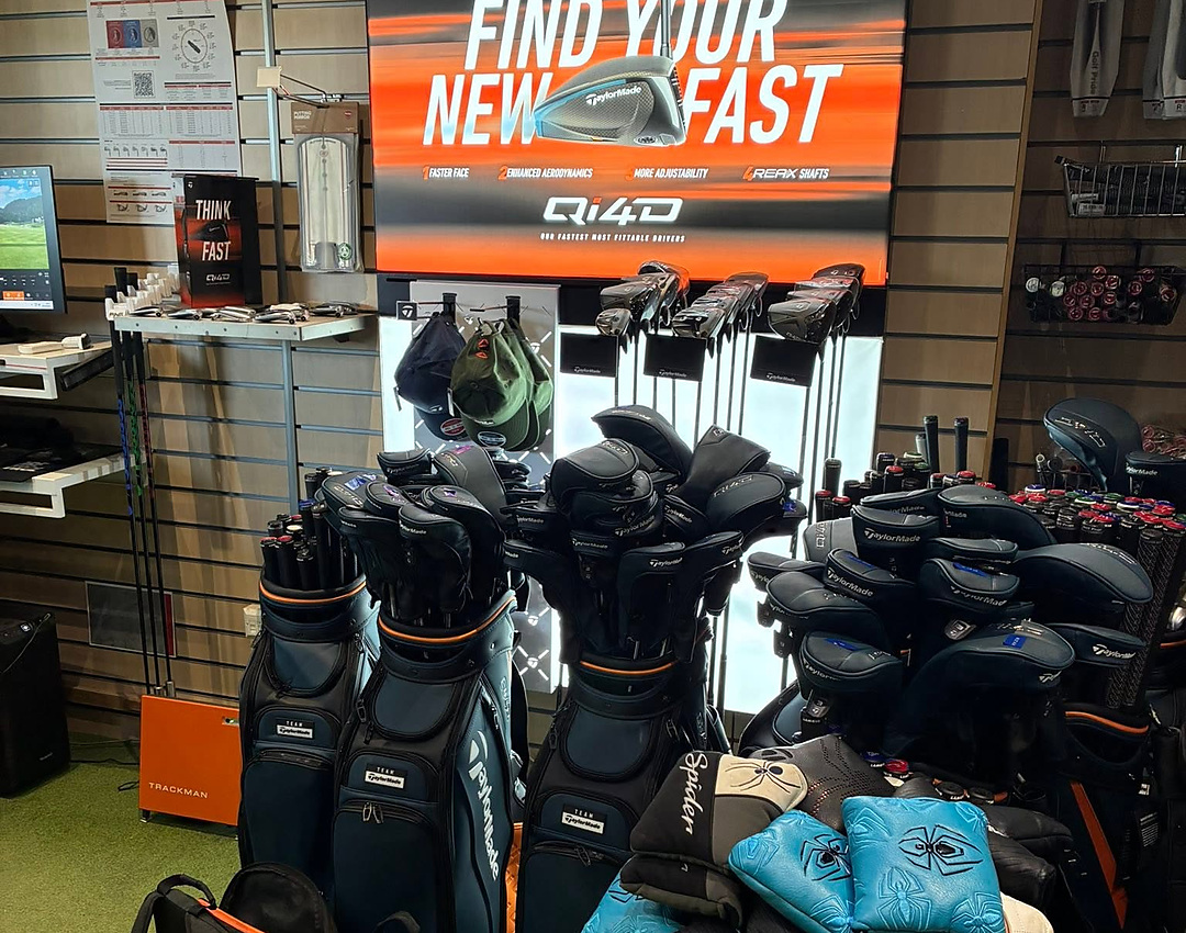 Golf trolleys and technology available from the Trentham Park Pro Shop