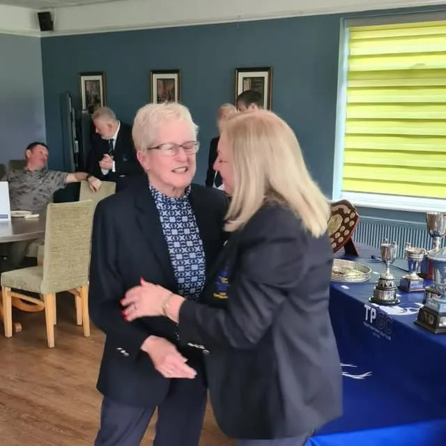 Visitors and guests inside the Trentham Park clubhouse